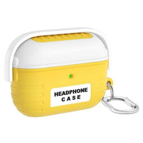 아이팟 프로2 케이스 실리콘 에어팟프로 2세대 3 세대 프로 아이팟케이스 이어폰파우치, AirPods Pro 2 (USB-C), LOCK 옐로우