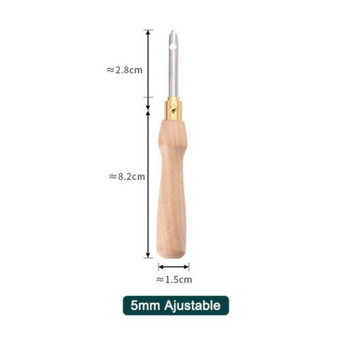 자수 펜 나무 손잡이 직조 DIY 펠트 공예 펀치 바늘 스레더 바느질 악세사리 5mm 3.5mm, 5mm Copper