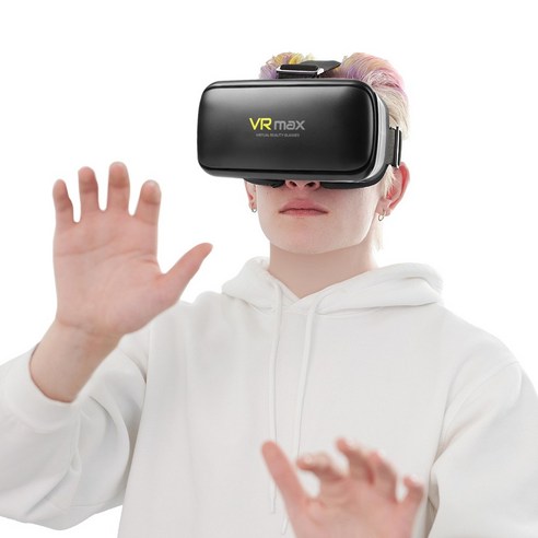 스마트폰 VR기기 핸드폰 미간 초점조절 360도 고무밴드, 블랙