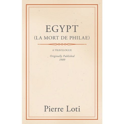 (영문도서) Egypt (La Mort de Philae) Paperback, Browne Press, English, 9781446091760