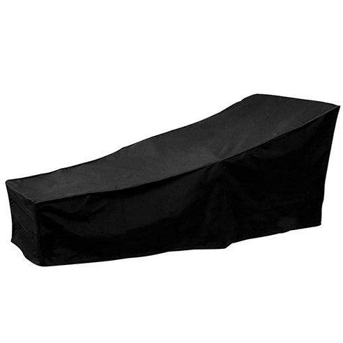 Deoxygene 1 팩 야외 일광욕 의자 커버 방수 정원 고리 버들 Sunbed 테라스 가구 보호 레이어, 검은 색