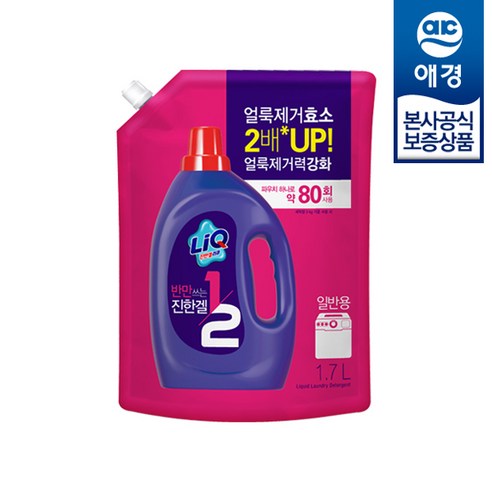 리큐 반만쓰는 진한겔 일반용 액체세제 리필, 1.7L, 1개