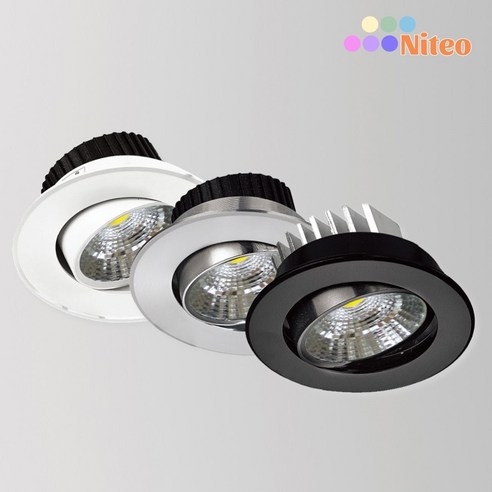 LED 3인치 매입등 다운라이트 COB조명 회전매입등 KS인증 5W, 크롬, 전구색(노란빛), 1개