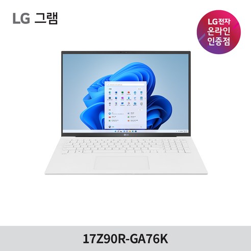 노트북  LG 2023 그램17, 스노우 화이트, 코어i7, 256GB, 16GB, WIN11 Home, 17Z90R-EA76K