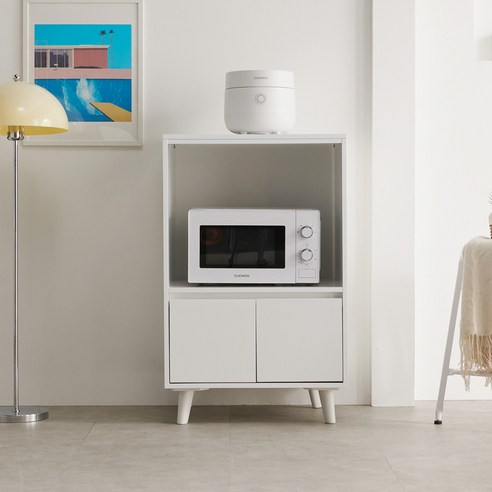 주방 공간을 스타일리시하게, 데코라인 시크 광파 오븐 렌지대 화이트