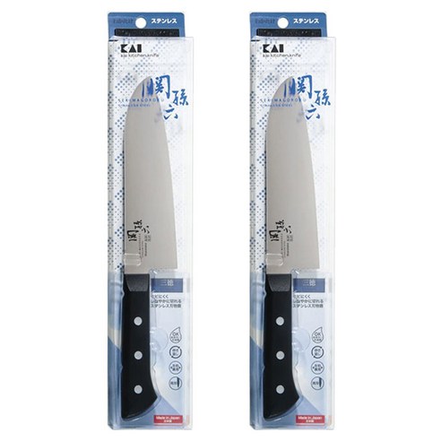 세키마고로쿠 와카타케 산토쿠 식도, 2개, 실버 + 블랙