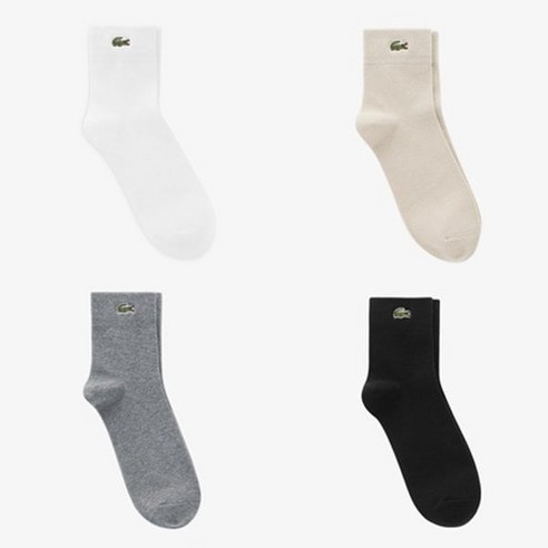 라코스테 LACOSTE 공식브랜드관 남성베이직 솔리드 피케 중목 양말RA019E-54N5컬러 중 택1 217018