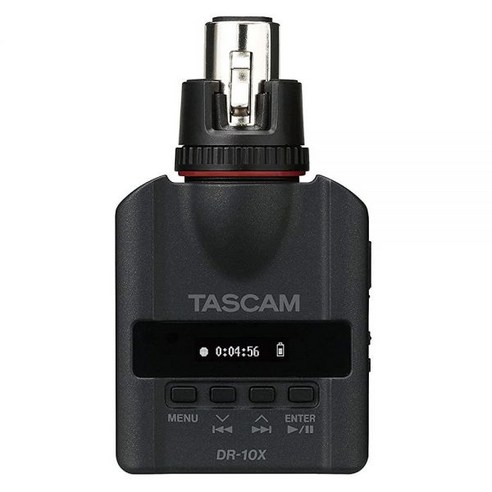 Tascam DR-10X 플러그온 선형 PCM 디지털 오디오 녹음기 XLR 마이크용, 1개