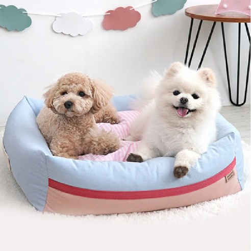 패리스독 보니타 린넨베드 강아지방석, 블루