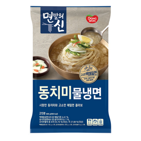 동원 면발의신 동치미물냉면, 806g, 5개