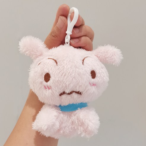 짱구 흰둥이 키링 강아지 열쇠고리, 1개, PINK