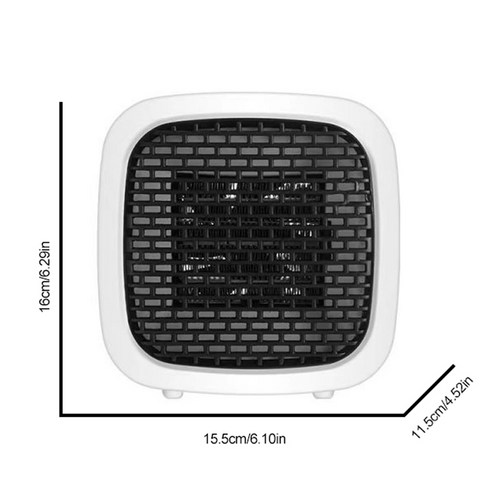 Teefly 공간 히터 800W 에너지 효율적인 작은 침실에 대 한 PTC 세라믹 전기 사무실 홈, 화이트 연삭, 미국 결정 [110V]