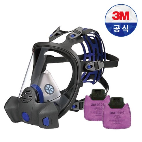 3M 정품 인증 전면형 방독면 풀셋트 – 3M FF800 독성분진 미세입자 특급방진 패키지, 1개 3m접이식마스크1개입 Best Top5