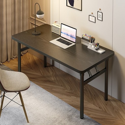 오브민 철제 접이식 사무용책상 1000*500, 월넛