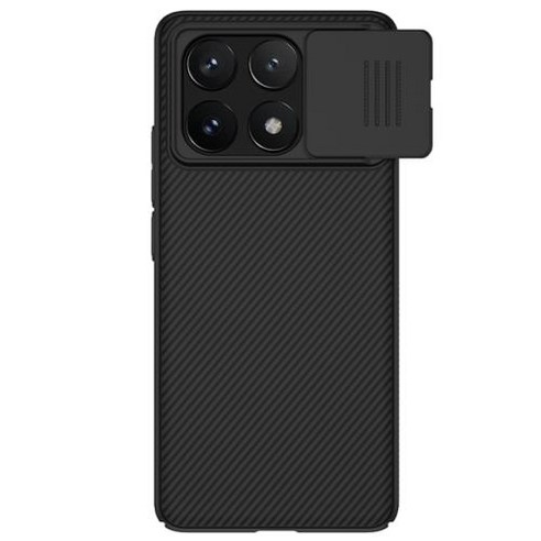 샤오미 Xiaomi Poco X6 Pro 5G 케이스 오리지널 NILLKIN CamShield 슬라이딩 덮개 Poco X6Pro 범퍼 프라이버시 보호 후면 덮개, 1) For Poco X6 Pro 5G - Black