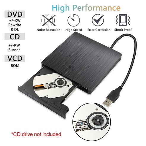 블루레이플레이어 5gbps usb 2.0 외부 dvd cd-rom rw 플레이어 광학 드라이브 인클로저 케이스 노트북 데스크탑 노트북 컴퓨터 드라이브 없음