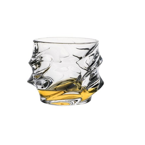 ANKRIC 물컵 [] 유럽 크리스탈 유리 위스키 컵 바 KTV 맥주컵 가정용 컵, 물결 모양의 와인 잔 [350ML] 48piece