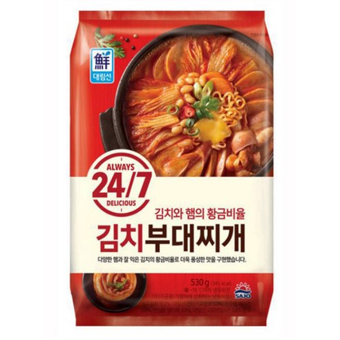 사조대림 [대림냉동] 24/7김치부대찌개 530g x4개, 4개