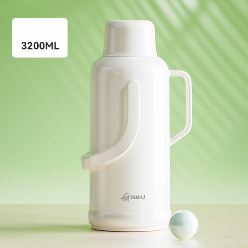 GIANXI 보온보냉 주전자 고성능 진공보냉병, 1개, 흰색, 3200ml