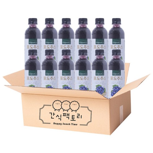 [간식팩토리] 아침에주스 포도주스 350ml x 12입, 12개