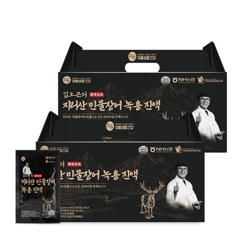 김오곤의 지리산 민물장어 생 녹용 진액, 70ml, 60개 - 녹용/장어/흑염소즙 | 쿠팡