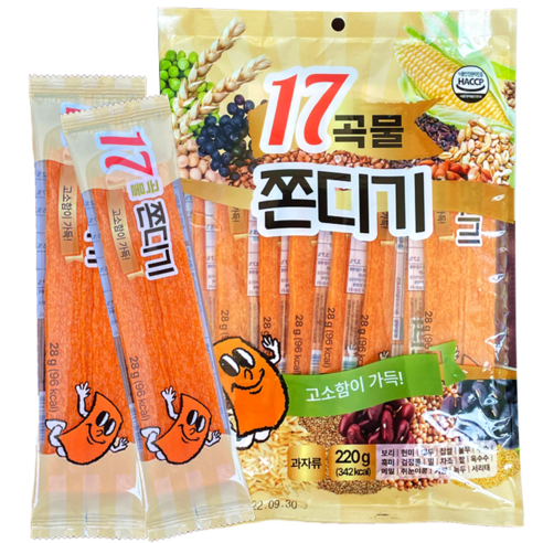 17곡물 대용량 쫀디기 / 쫀드기, 220g, 12개