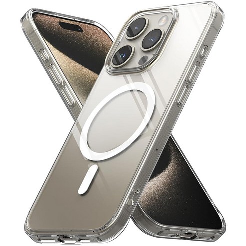 아이폰15 링케  링 Ringke Fusion Magnetic [맥세이프 magsafe와 호환] 아이폰 15 프로 전용 케이스 지문 방지 긁힘 충격 범퍼 폰 커버 - 매트 클리어, Clear