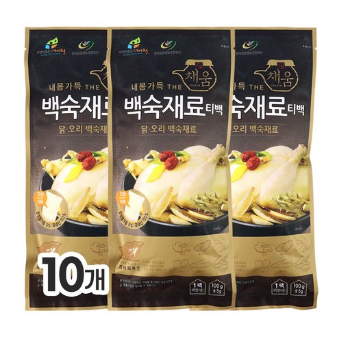 한국감초영농조합법인 내몸가득 THE채움 백숙재료 티백, 100g, 10개