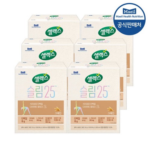 [셀렉스] [매일헬스뉴트리션] 슬림25 그레인 36G 10포 6박스 (총 60포), 상세 설명 참조, 상세 설명 참조, 상세 설명 참조
