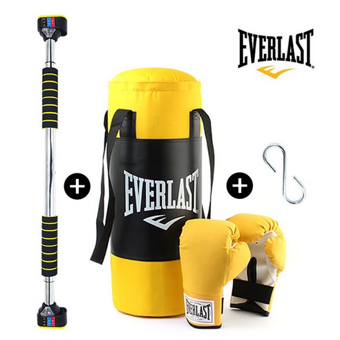 에버라스트 미니 어린이 샌드백 + 철봉 + 글러브 세트, 에버라스트 미니헤비백 세트, 미니샌드백+글러브+S고리+뉴핏철봉 아이바복싱글러브 Best Top5