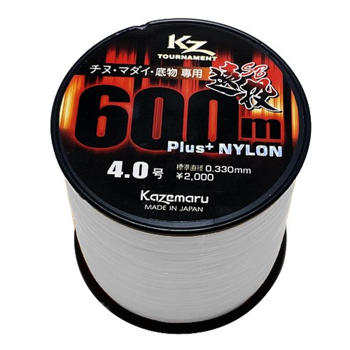 카제 SB 600m 원투 낚시줄 플러스 나일론, 화이트