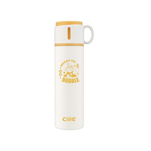 씰레 차차 스테인리스 스틸 보온병, 옐로우, 500ml, 1개
