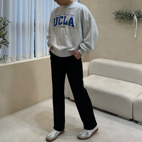 다이나믹피플 코튼 세미 와이드 팬츠 트레이닝 바지