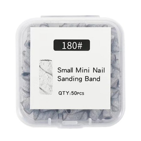 샌딩밴드 네일드릴비트 80/120/150/180/240 그릿 전기파일 네일샌더, 50pcsmall 180