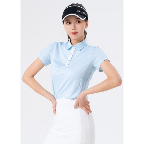 다운블로우 여자 기능성 골프웨어 메쉬 반팔 티셔츠 91041
