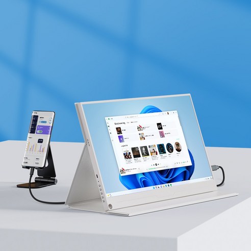 에비크 39.62cm FHD 15.6inch IPS 포터블 DEX 휴대용 모니터, 156B05