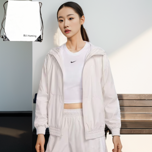 나이키 여성 클래식UV 리펠 바람막이 재킷+다용도가방