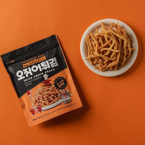건방진형제들 후라이드 오징어튀김, 5개, 80g