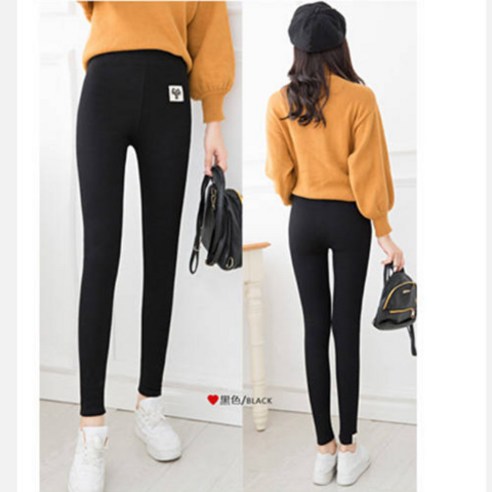 가을 겨울 여성복 슬림 패션 심플 하이웨이스트 팬츠