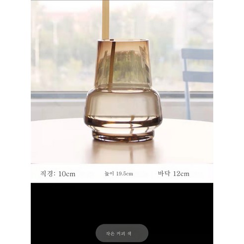 DFMEI 북유럽 유리 꽃병 투명 아이디어 거실 백합 부귀대죽 꽃꽂이 테이블 오피스룩, DFMEI 왜소형 보타 카멜