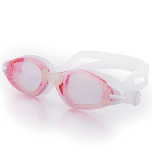 고화질 방수 및 안개 방지 수영 안경 대형 프레임 전기 도금 수영 고글 남녀 결합 귀마개 실리콘 수영 고글, 핑크