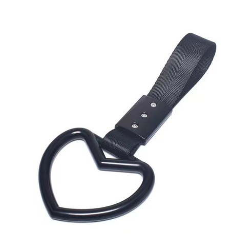 까마느 하트견인 고리 자동차견인고리 자동차손잡이 고리, 블랙, 1개