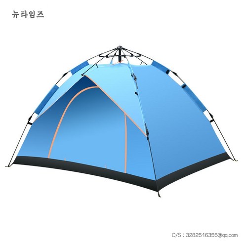 자동 설치, 풍수설계가 우수한 3-4인용 관광 텐트