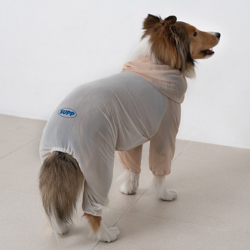 도그아이 강아지 버그가드 수트 올인원, 1개, 아이보리