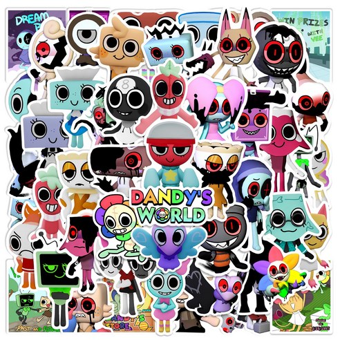 댄디의 세계 스티커 50pcs, Dandy''s World, 1개