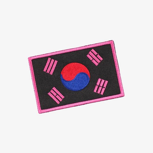 군인가방 군대용 패치와펜 태극기 약장 검정 핑크 벨크로 군대약장
