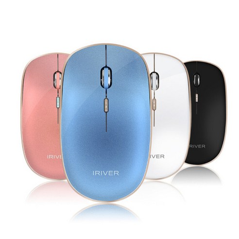 설래임 아이리버 4D 무선 마우스 IR-WM5500, 아이리버 IR-WM5500 무선마우스 무소음 양손사용, 로즈골드