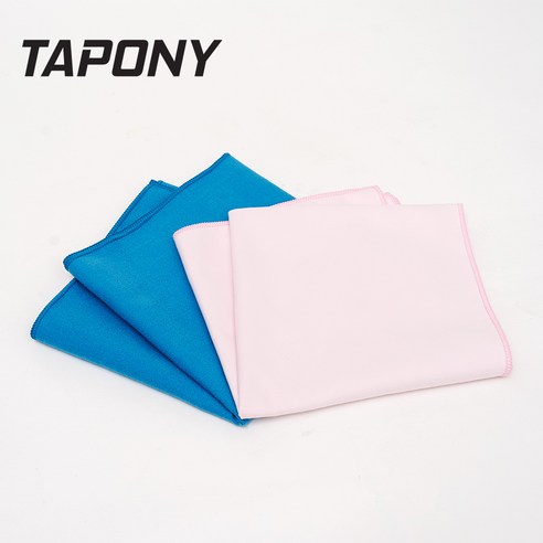 TAPONY 초극세사 건식타월 80x40cm 1+1 타올 부드러운 수건 수영 헬스, 블루+핑크, 4개