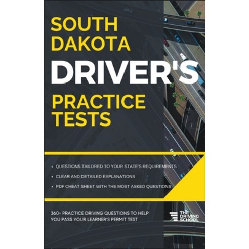 (영문도서) South Dakota Driver''s Practice Tests Paperback, Driving School, English, 9798215376577
