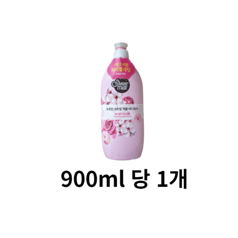 샤워메이트 내추럴 퍼퓸 바디워시 체리블라섬, 900ml, 2개